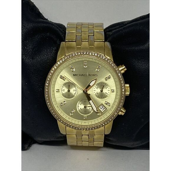 Michael Kors MK5698 Women's Gold Stainless Steel Analog Dial Quartz Watch MP117 - Picture 1 of 12